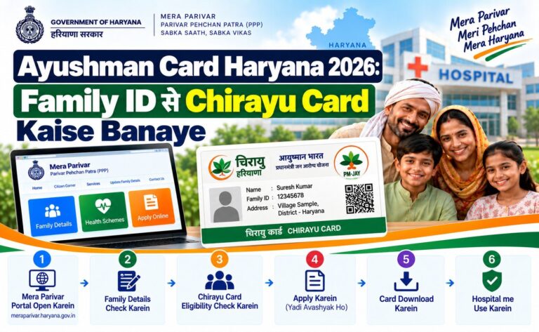 Ayushman Card Haryana 2026 — Family ID se Chirayu Card kaise banaye