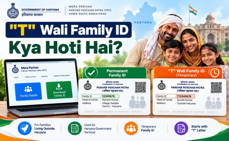 T wali Family ID kya hoti hai — temporary PPP card explained 2026